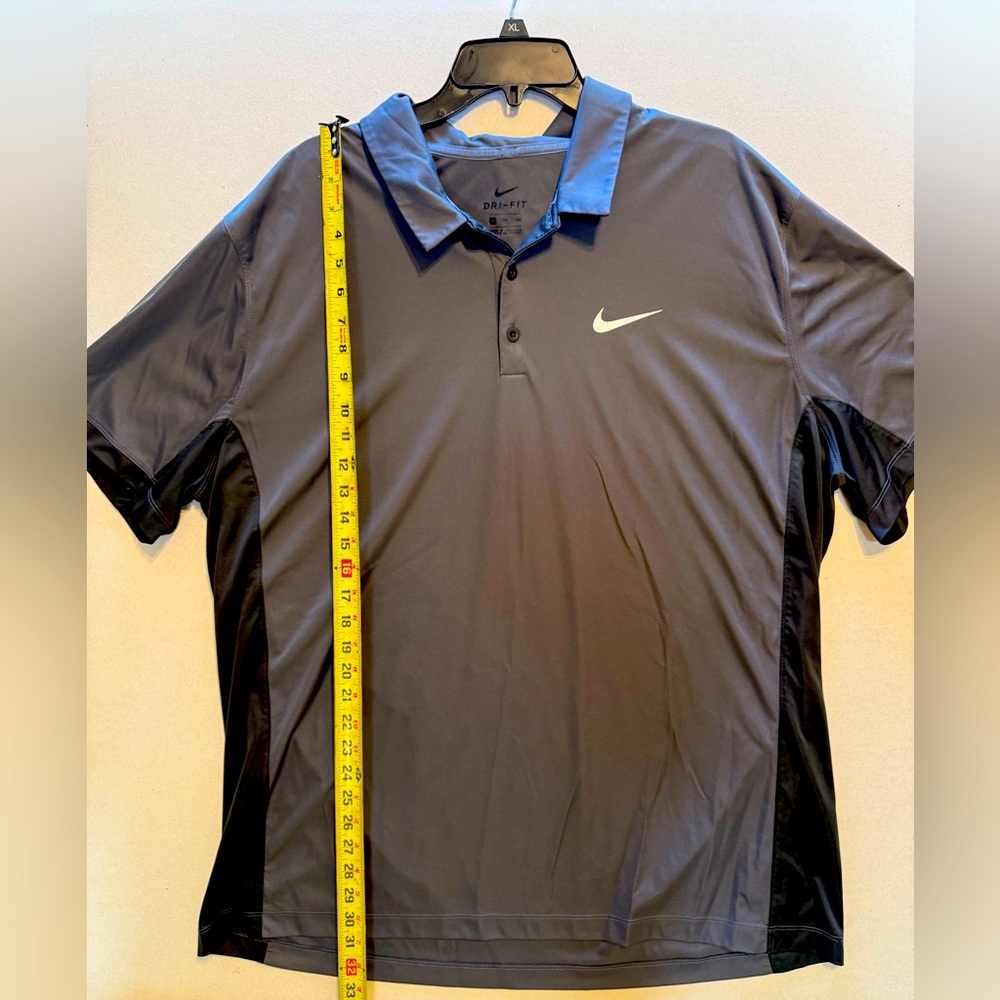 Nike Men's Polo Shirt - Black and Blue